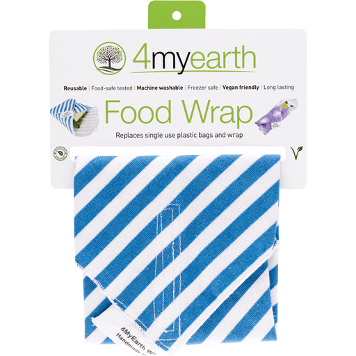 4MYEARTH Food Wrap - Denim Stripe - 30x30cm