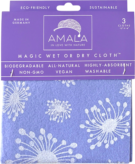 AMALA Magic Wet Or Dry Cloth 100% Biodegradable (3 Pack)