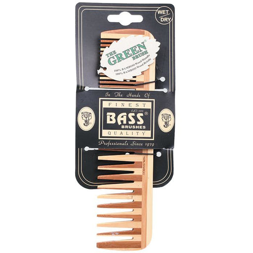Bass Brushes - Bamboo Pocket Comb Large/Wide - Hummingbird Sings