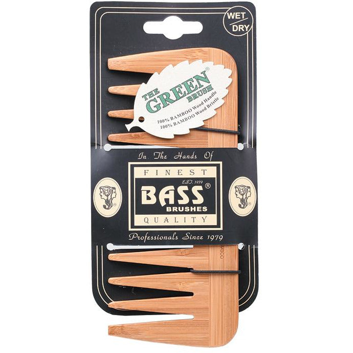 Bass Brushes - Bamboo Pocket Comb Medium - Hummingbird Sings