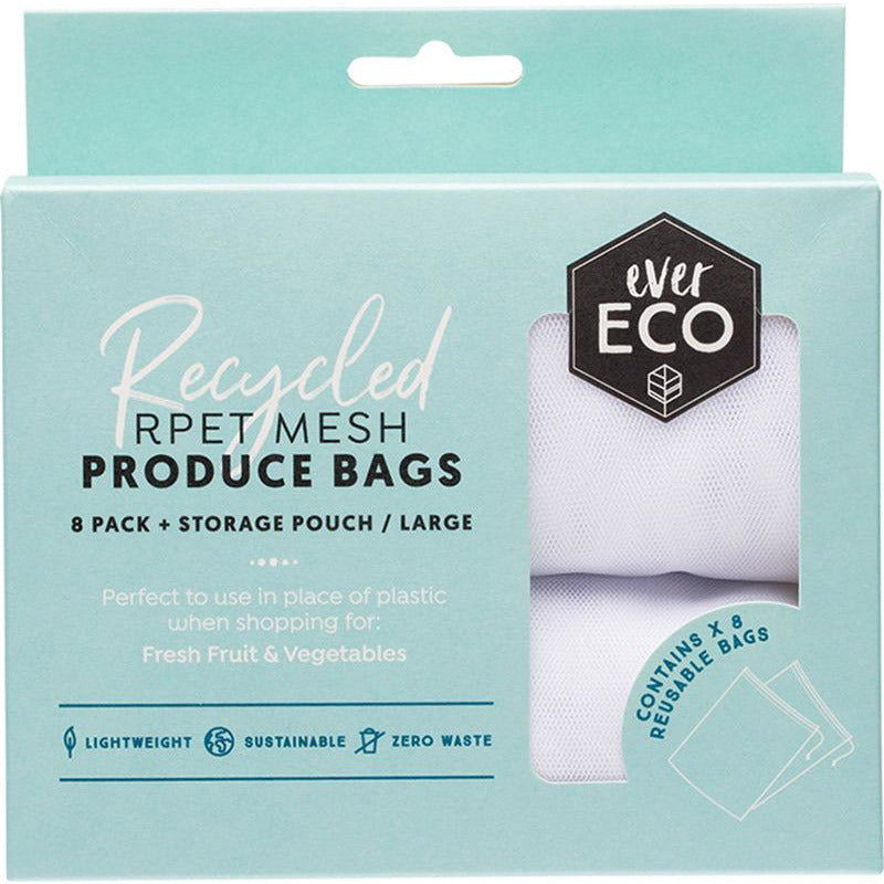 EVER ECO Reusable Fruit & Veg Bags 8 Pack + Storage Pouch 8 - Hummingbird Sings