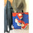HbS Designer Shopper - Red and Blue Floral - Hummingbird Sings