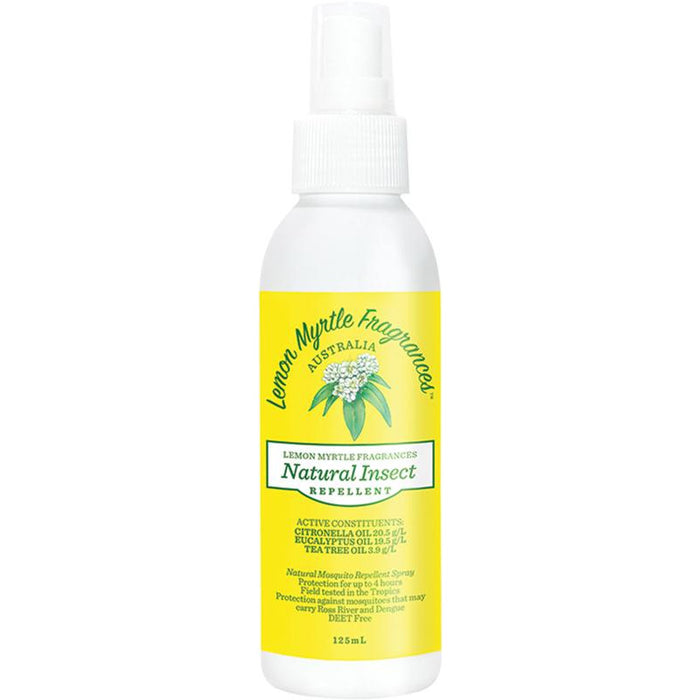 Lemon Myrtle Fragrances - Natural Insect Repellent 125ml - Hummingbird Sings