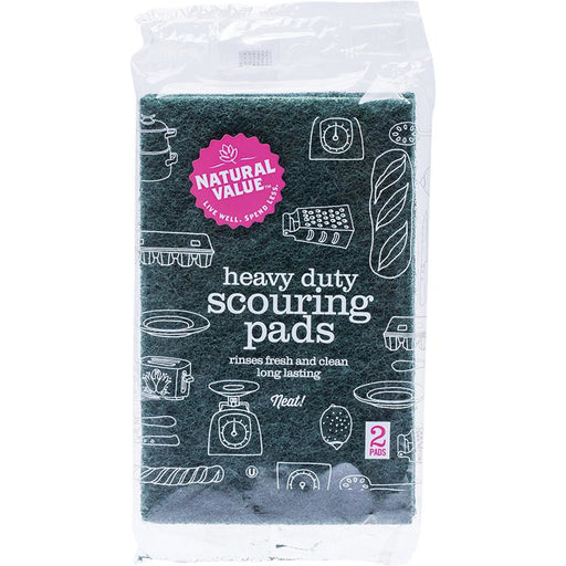 NATURAL VALUE Heavy Duty Scouring Pads 2 Pack - Hummingbird Sings