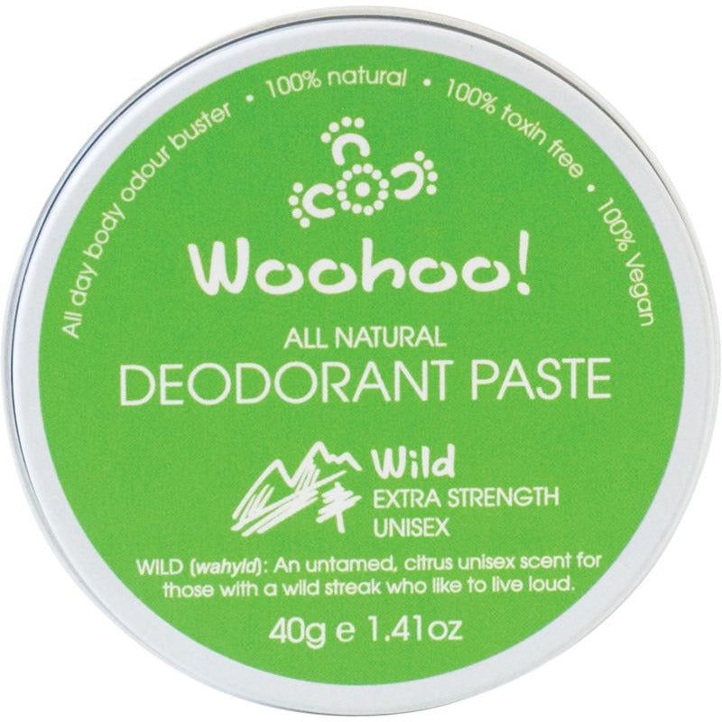 Woohoo All Natural Deodorant Paste - Wild Extra Strength - Hummingbird Sings
